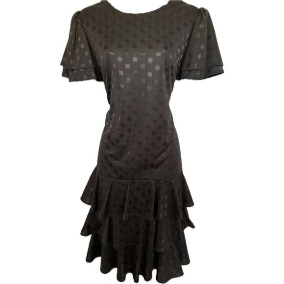 TF Dresses & Skirts - TF American Vintage 80’s Polka Dot Flapper Drop Waist Dress USA Size 12